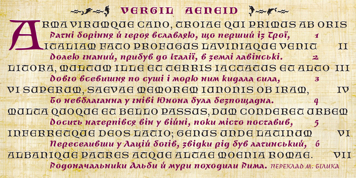 Beispiel einer Bethencourt Regular-Schriftart